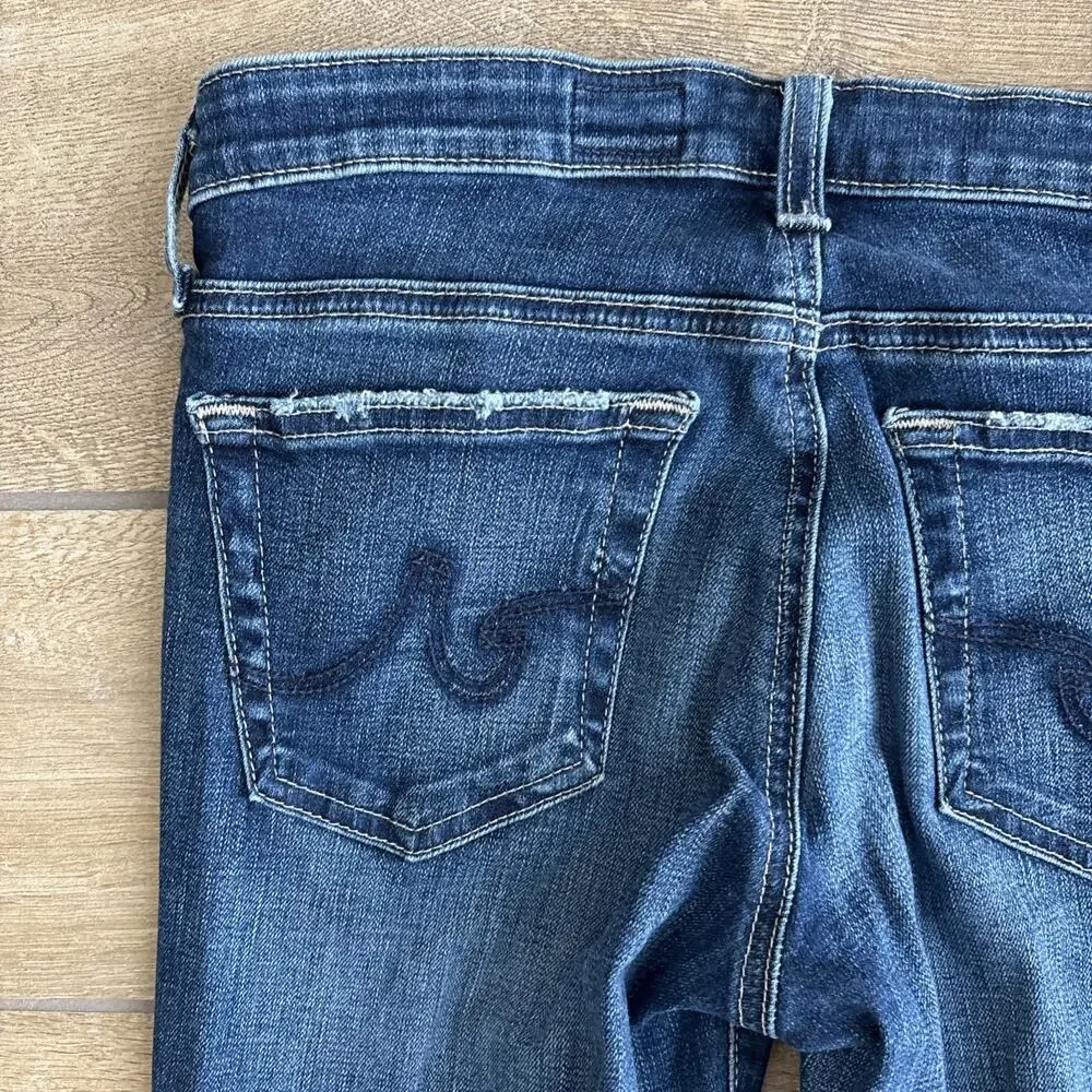 AG Adriano Goldschmied The Legging Ankle Jeans Womens 26 Blue Distressed Skinny